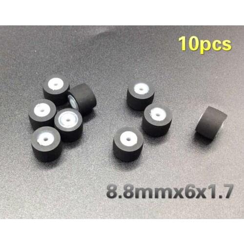 10pcs 8.8mmx6x1.7 car retractor press belt pulley, deck audio pressure recorder press belt pulley tape player Stereo Rubber