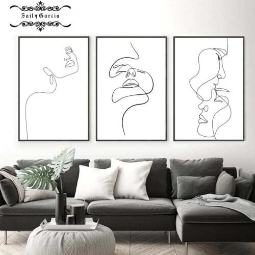 Abstract Minimalist Lady Line Canvas Painting Nordic Wall Art Figure Body Poster and Print Modern Pictures for Living Room Decor