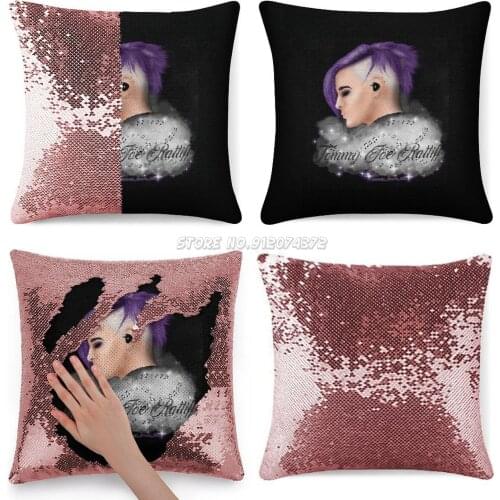 Joe Sequin Pillowcase Glitter Pillow Case for Sofa Decorative Party Digitalart Adommy