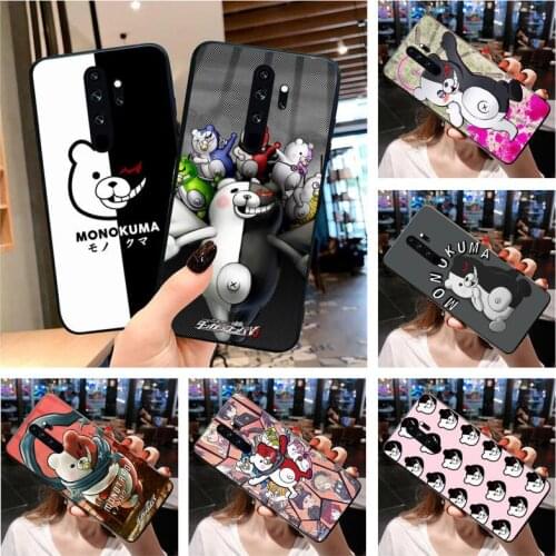 Cute Kumamon Danganronpa Monokuma Phone Case for Redmi 9A 8A 7 6 6A Note 9 8 8T Pro Max Redmi 9 K20 K30 Pro