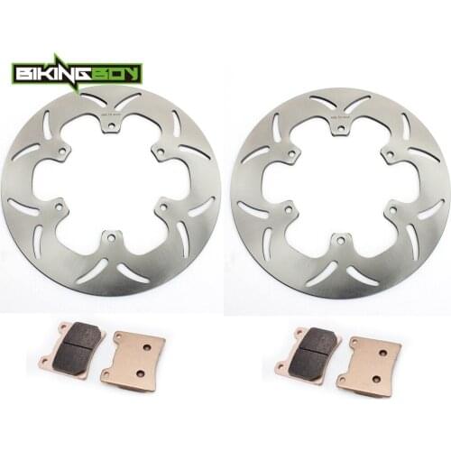 BIKINGBOY For Yamaha V-MAX 1200 VMX 91 92 FJ 1100 84 85 FJ 1200 86 87 Front Brake Discs Disks Rotors + Pads Motorcycle 282mm Set