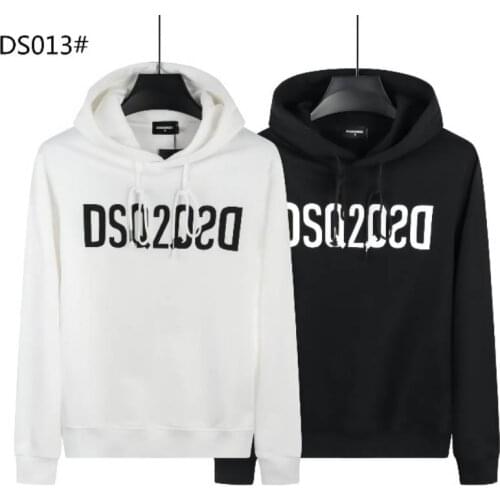 DSQUARED2 Mens Long Sleeve Hooded Spring Autumn Pullover Simple Round Neck Clothing Slim Casual Loose DS013