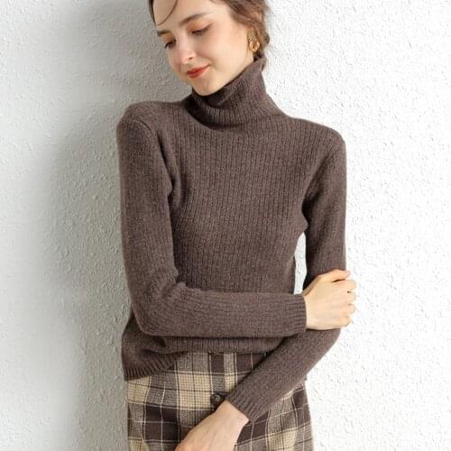 Cashmere Sweater Women Turtleneck Winter Warm Long Sleeve Ladies Pullover Autumn Winter knitted Jumper 100% Merino Wool Sweater