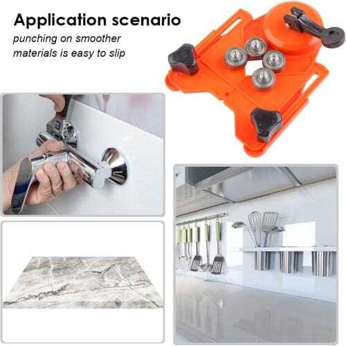Ceramic Tile Glass Locator Diamond Open Positioning Guide Drill Bit Hole Clamp Clamping Range Construction Tools Drill Guide