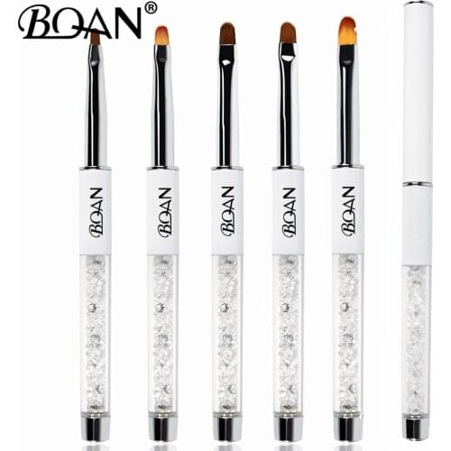 BQAN 2#4#6#8#10# UV Gel Brush Liner Painting Pen Acrylic Drawing Brush for Nails Gradient Rhinestone Handle Manicure Nail Art