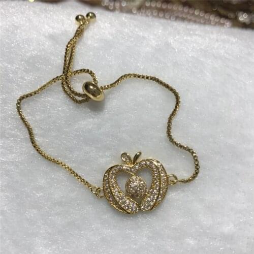 Beautiful popular good quality microscope white zirco Bracelet length can be adjusted