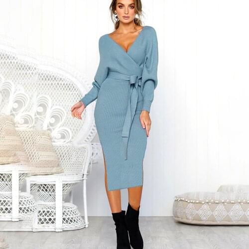 LCSKEREAL Fashionable Knitted Dresses