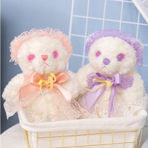 35cm Cute Bear Holding Doll Plush Stuffed Toy Home Decoration Children Sleeping Doll Girl Gift