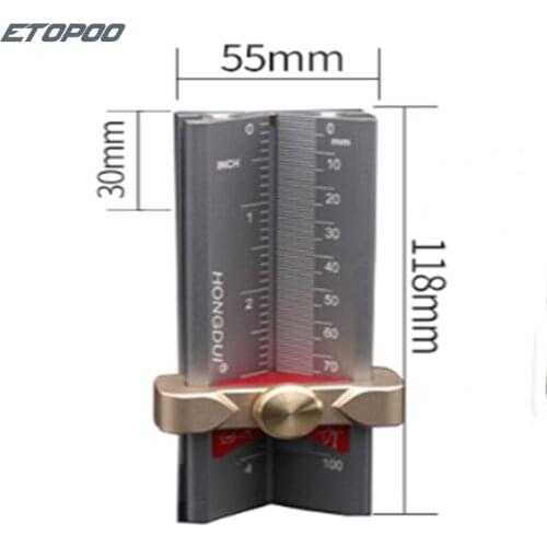 Multifunctional Drill Depth Gauge Limit Ring Installation Device Positioner Aluminum Alloy Angle Measurer High Precision Rule
