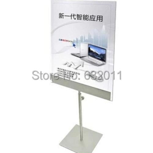 Stainless metal POP A3 A4 tabletop rack advertising poster banner label sign holder showing stand