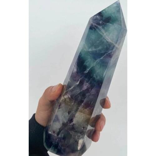 Natural color fluorite crystal tower natural crystal reiki healing 1800-1900g