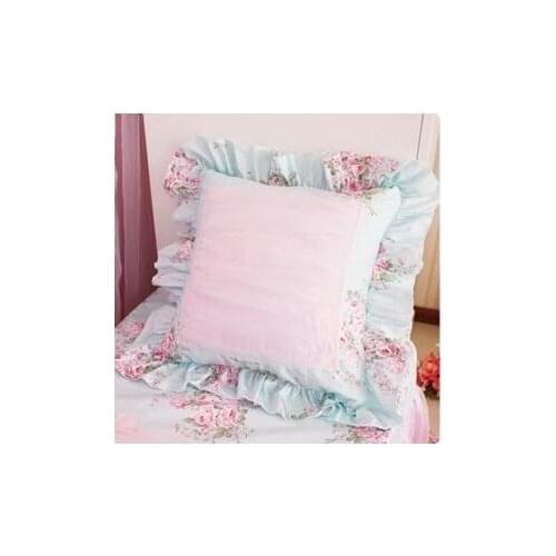 45x45/50x50/60x60cm pink blue Princess flounce pillowcase square cushion cover pillow case Square frill pillow covers