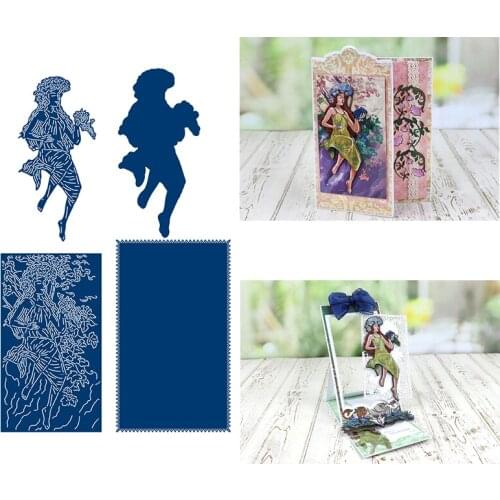 2021 New Arrivals Wreath Girl Cutting Dies Decoration Metal Die Cutters for Scrapbooking Craft DIY Album Template Decor Model