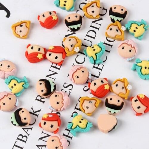 New nail art creative cartoon doll little princess girl heart DIY dimensional Resin Nail jewelry Accessories
