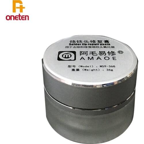 Amaoe Solder Tip Repair Paste M59-36G For Solder Iron Tip Head resurrection Repair Tools Refresher solder clean Paste