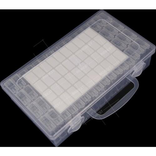 Plastic Diamond Painting Accessories 64 Bottles Box Container Storage Box Diamant Painting Holder Diamond Mosaic Embronience Box
