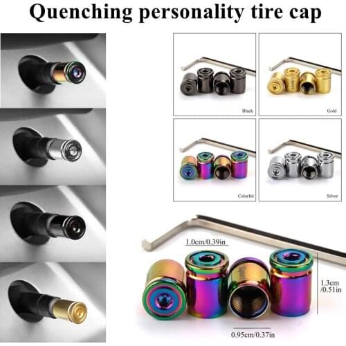 9.5mm Universal Copper Car Accessories Auto Sport Leak-proof Seal Anti-theft Tire Cap