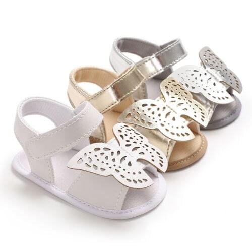 Newborn Baby Boys Girls Soft Sole Crib Shoes Cute Butterfly Summer Sandals