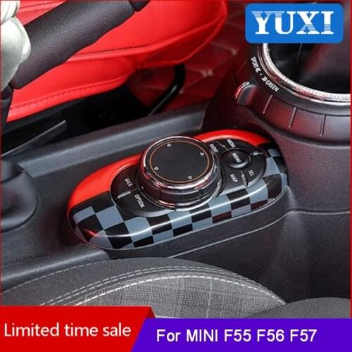 Car Gear Shift Panel Cover Decoration Sticker Car Styling For BMW MINI Cooper S F55 F56 F57 Interior Modification Accessories