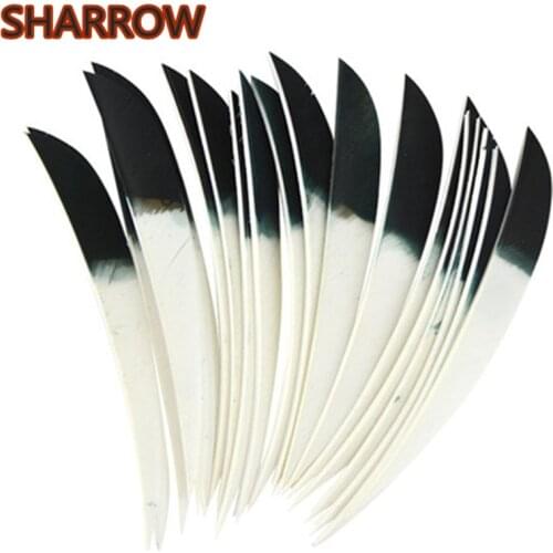 50Pcs 5" Archery Feathers Arrow Fletches Natural Turkey Fletching Drop Shape Arrow DIY Tools Arrow Training Shooting Accessories
