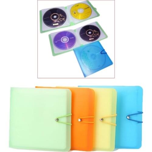 THINKTHENDO 24 Sleeves CD DVD Disc Organizer Carry Wallet Sweet Holder Bag Unisex Solid NEW