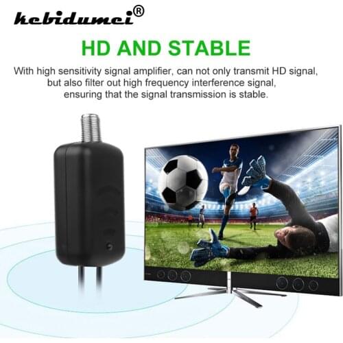 Kebidumei TV Antenna Amplifier Professional Low Noise Signal Booster HDTV Amplifier Fox Antenna HD Channel