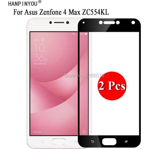 2 Pcs/Lot For Asus Zenfone 4 Max / Pro / Plus ZC554KL 5.5" Full Cover Screen Protector Tempered Glass Protective Film