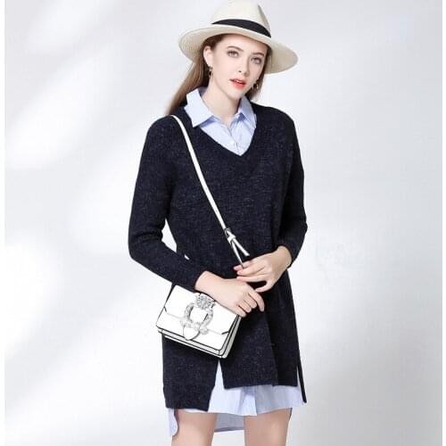 Vestidos Mujer Limited Dress Women Vestido Longo Sweater Knitted Woman 2019 Autumn European And American Womens Fashion Dress