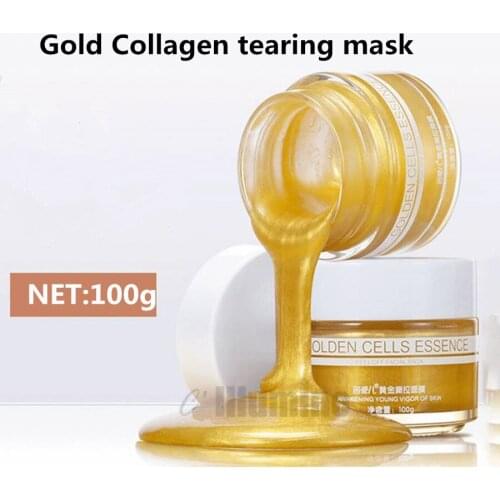 Gold Collagen Peel Off Blackhead Tearing Mask Gel Jelly Mask Cream Deep Cleanse Women 100g