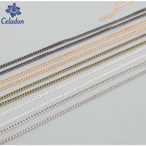5 Meters Iron Metal Chains Plated Silver Jeweley Findings For Jewelry Making Necklace Bracelet Material DIY Necklace Chains