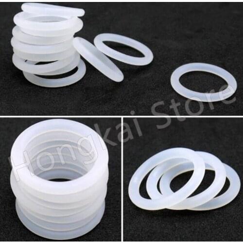 50pcs CS 2.4mm Food Grade Silicone O Ring OD 8-30mm HIGH TEMP White Ring Gaskets ID 3.2-25.2mm Waterproof