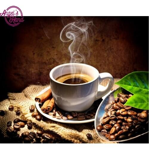 5d diy diamond embroidery coffee cup pattern diamond painting Cross Stitch full square drill Rhinestone mosaic gift ZX