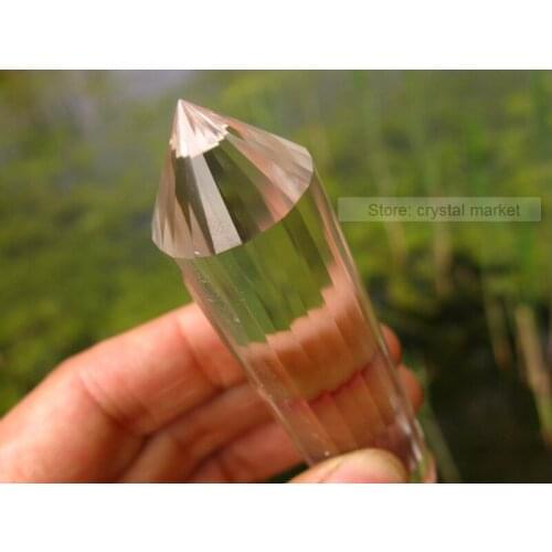 93g Natural Vogel Style Clear Quartz Crystal 24 sided DT Wand Super