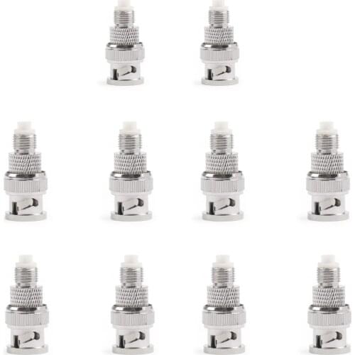 Areyourshop 10pcs FME Female Jack to BNC Male Plug Straight Audio RF Adapter Connector
