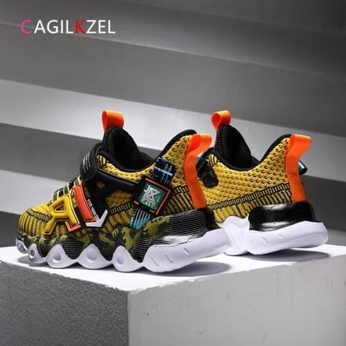 CAGILKZEL 2020 New Autumn Children Shoes Breathable Mesh Sports Shoes For Boys Fashion Casual Running Sneakers Kids Shoes Boys