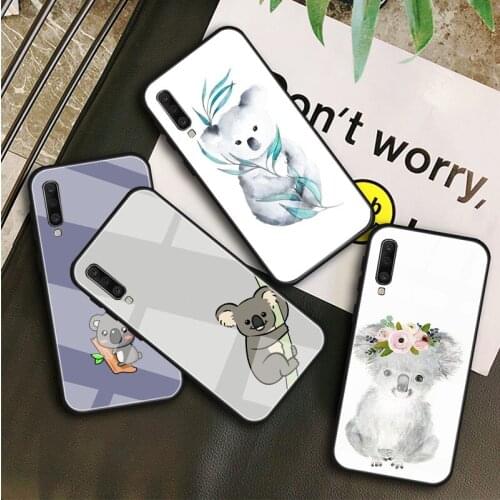 Koala Tempered Glass Case For Samsung Galaxy A10S A10E A20S A20E A30S A40 A50S A60 A70 A80 A90 A6 A7 A8 Shell