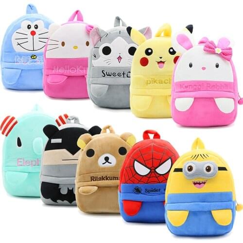Cartoon Kids Plush Backpacks Baby Mini Schoolbag Kindergarten Backpack Cute Children Infant School Bags Gift for Girls Boys