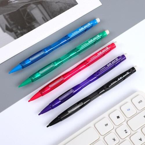 1pc Japan Zebra Side press Mechanical Pencil 0.5mm Simple 5 colors Pencils with Eraser for student writing School supplies