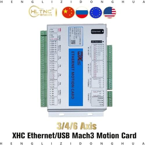 XHC Ethernet Mach3 Breakout Board 3 4 6 Axis USB Motion Control Card Resume 2MHz Support For CNC Lathe Engraver