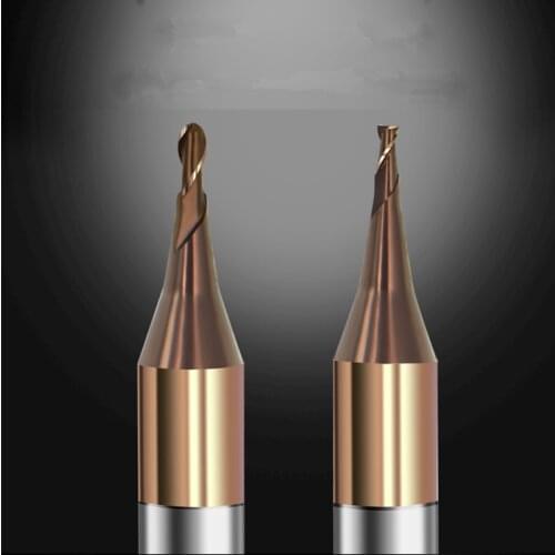 1pc HRC60 Micro End Mill 0.2mm 0.3mm 0.4mm 0.5mm 0.6mm 0.7mm 0.8mm 0.9mm 2 Flutes Carbide Flat Square CNC Milling Cutters Router
