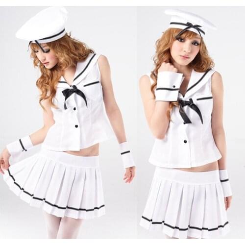 Cosplay Sailor Suit Cute Student Lolita Navy Air Hostess Costume
