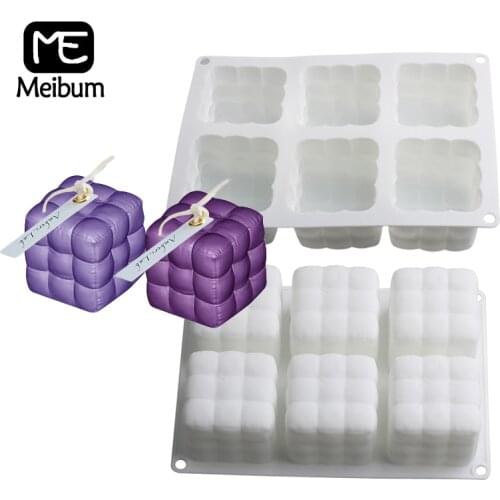 Meibum 6 Cavity Sofa Modeling Soap Aroma Candle Mold Silicone Cake Mould Mousse Pastry Baking Tools Kitchen Dessert Bakeware