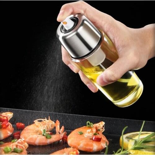 200ml Mini Press Spray Oiler Kitchen Spice Bottle Barbecue Olive Oil Soy Sauce and Vinegar Seasoning Container Tool