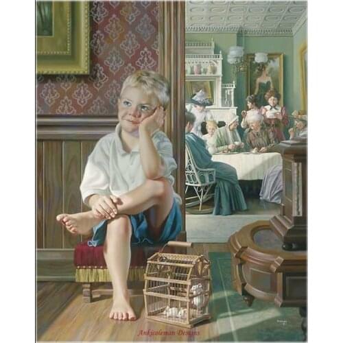 Counted Cross Stitch Kits Needlework - Crafts 14 ct Aida DMC Color DIY Arts Handmade Home Decor - And at Just the Right Moment