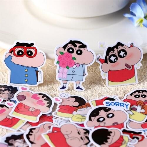 40 PCS Anime naughty little boy mini Paper Stickers Crafts And Scrapbooking stickers book Decorative sticker DIY Stationery