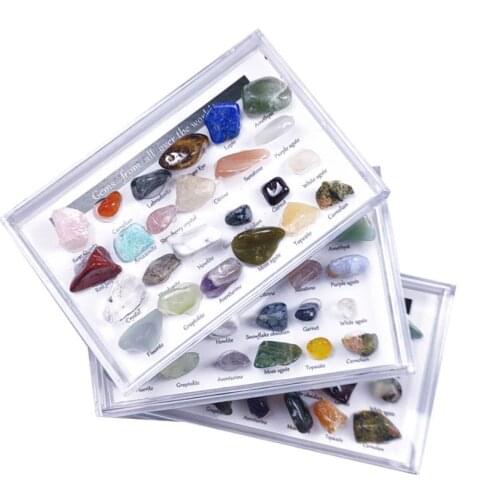Natural Stone Samples Quartz Crystal With lapis lazuli Crystal Lapis Sample One Box 15Pcs / 24Pcs For DIY Jewelry Making No Hole