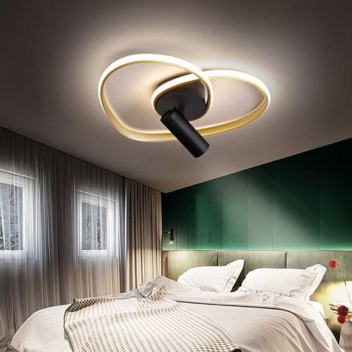 Modern bedroom led ceiling lamp living room chandelier background wall spotlight study lighting villa indoor lighting