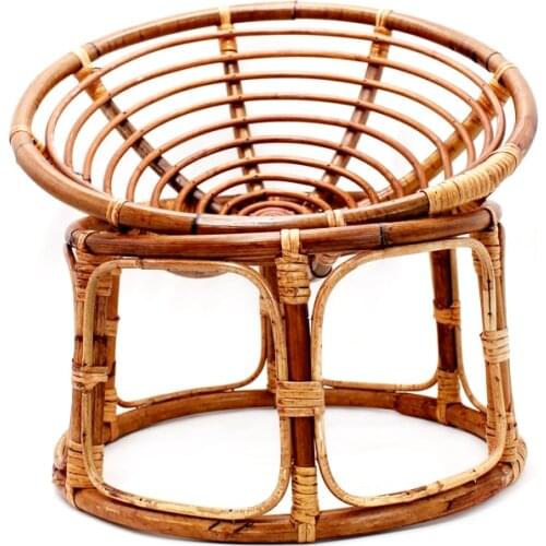 Newborn Photography Props Handmade Bamboo Round Basket Vintage Photoshoot Posing Sofa Baby Fotografia Accessories