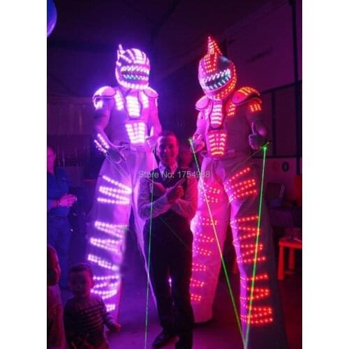 Led robot for Event led Party Supplies rgb glowing Light up robot stage performance led robot