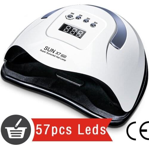 114W/72W LED Nail Lamp UV Lamp For Manicure 57 Pcs Light Bead Nail Dryer LCD Display Drying All Gels Nail Polish Nail Art Tools